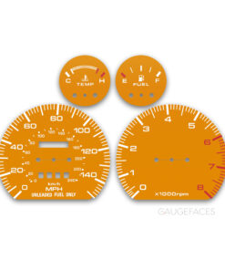 Custom Gauge Face for Mazda 626 - Orange