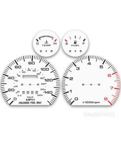 Custom Gauge Face for Mazda 626 - White