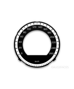 Replacement KMH tacho dials for the Mercedes CLS W219 (2004–2010) – Gauge Faces – Black
