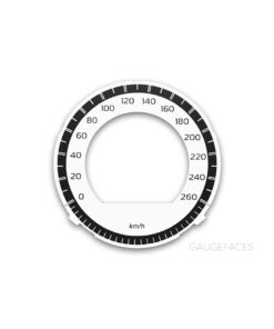 Replacement KMH tacho dials for the Mercedes CLS W219 (2004–2010) – Gauge Faces – White