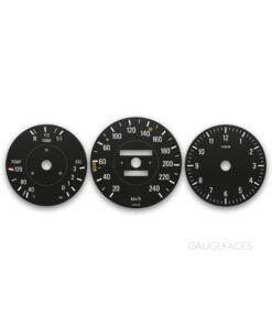 Mercedes-Benz S-Class W116 280SEL 280S R107 (1972-1980) – Gauge Faces – Black