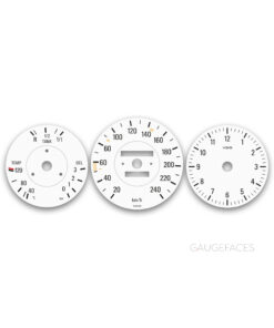 Mercedes-Benz S-Class W116 280SEL 280S R107 (1972-1980) – Gauge Faces – White