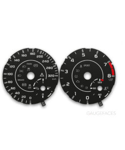 Mercedes-Benz SLK-Class R172 (2011–2016) – Gauge Faces – Black