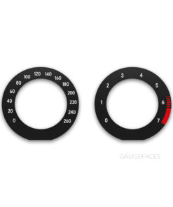 Mercedes-Benz SL500 R230 (2001-2006) – Gauge Faces – Black