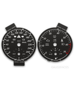 Mercedes-Benz SLK-Class R171 (2004–2011) – Gauge Faces – Black