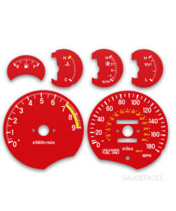 Mitsubishi 3000GT VR-4 (1990-1994) – Gauge Faces – Red