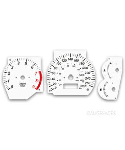 Mitsubishi Lancer Evolution VI (1999-2001) – Gauge Faces – White
