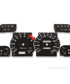 Nissan Silvia S14 (1995–1998) – Gauge Faces – Black