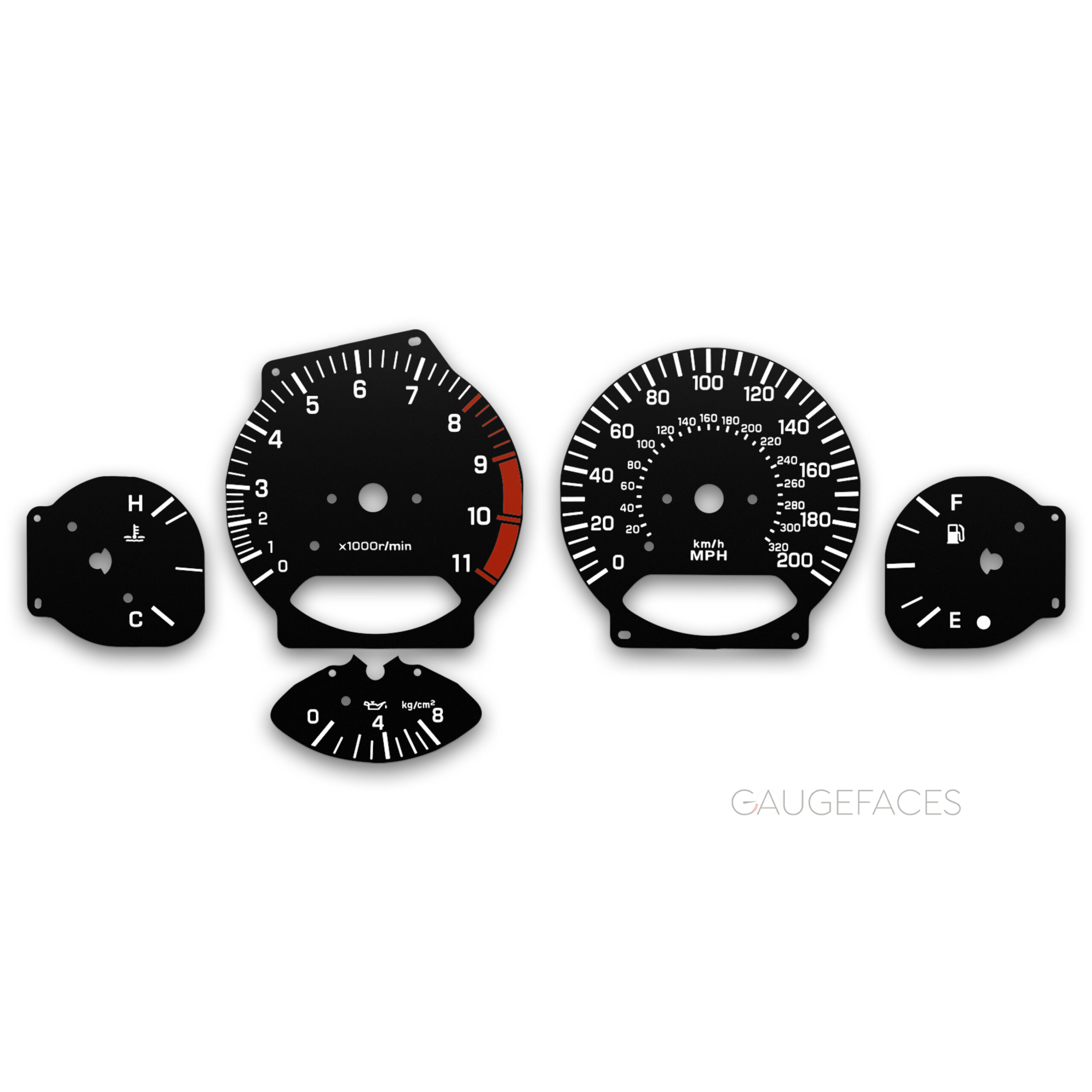 Nissan-Skyline- GTR-R34-gauge-face-custom-replacement-dials-Black-Solid
