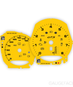 For Porsche (981 / 718) Boxster & Cayman GTS: Gauge Faces - OPTIONS - Speed Yellow
