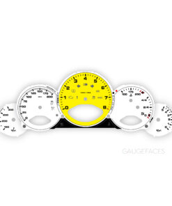For Porsche 911 997 (Gen 1&2): Gauge Faces - OPTIONS - White with Yellow Tachometer