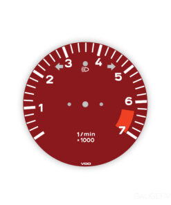 For Porsche 911 SC (1978-83): Gauge Face Tachometer - 7000 RPM - Dark Red