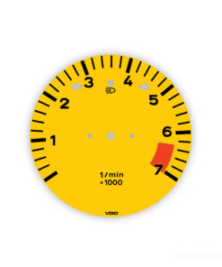 For Porsche 911 SC (1978-83): Gauge Face Tachometer - 7000 RPM - Yellow