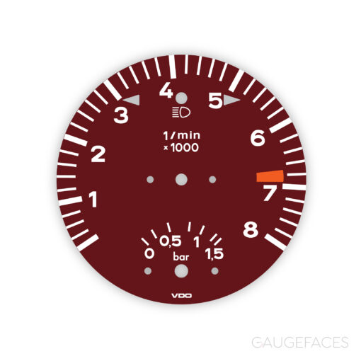 For Porsche 911 930 Turbo 3.0 Gauge Face Tachometer (Boost / Non-Boost ...