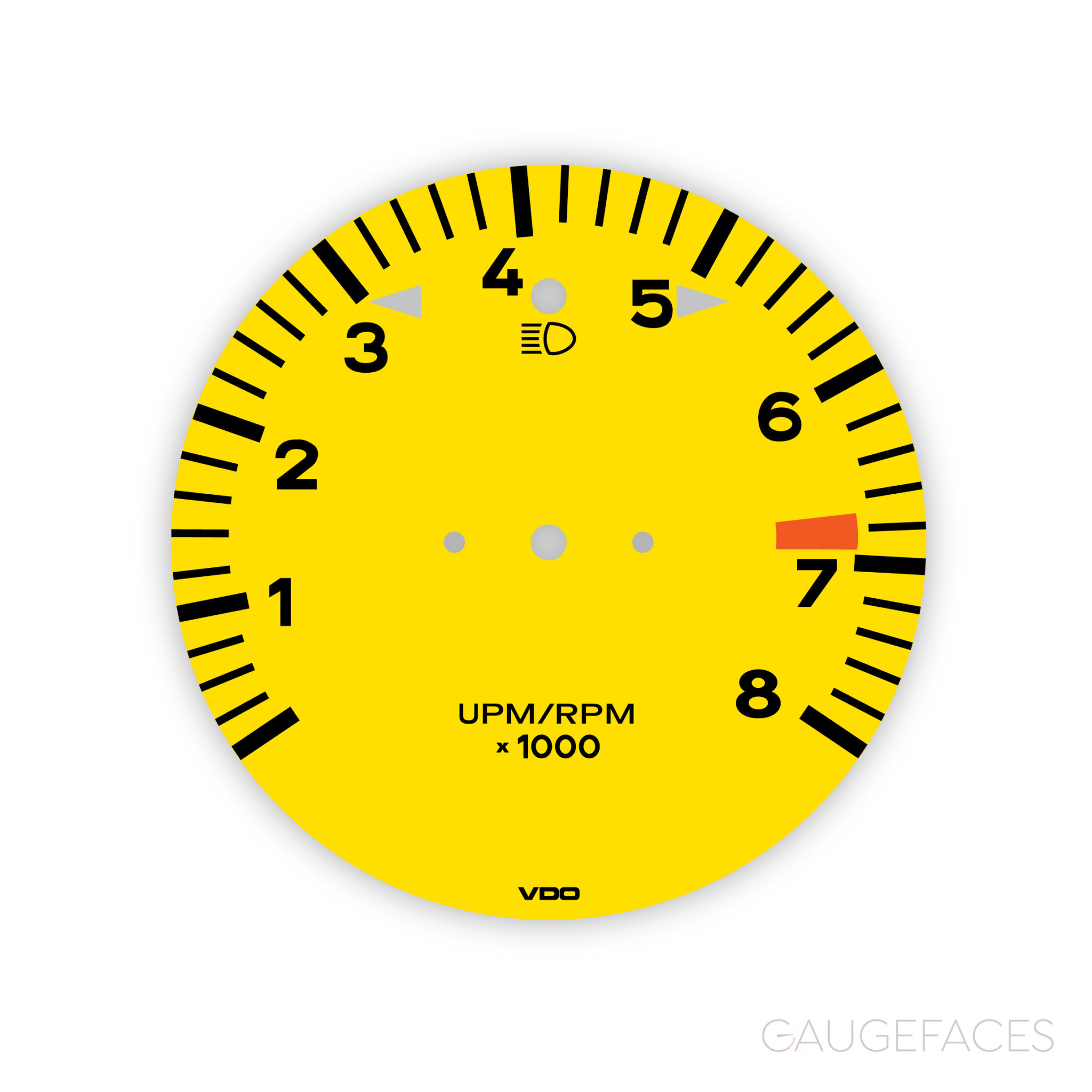 Temp Rigid Rpm Yellow For Porsche 911 930 Turbo 3.0 Gauge Face Tachometer (Boost / Non-Boost ...