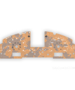 Collaboration Product: Porsche 955 / 957 Cayenne Base / GTS / S Instrument Gauge Face – 8000 RPM – 160 MPH – Topographic Livery – Sand/Gray