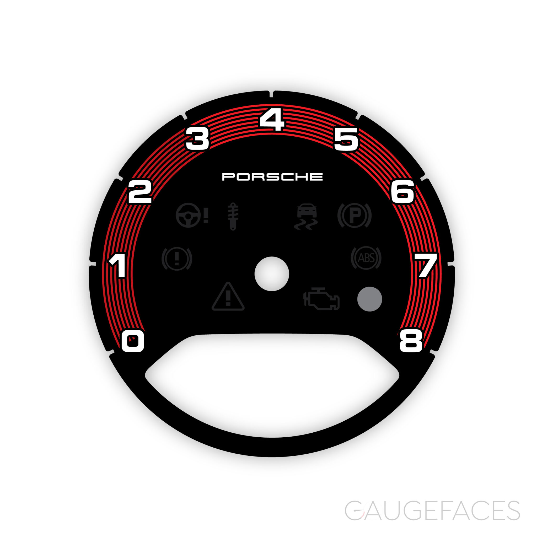Porsche 971 Panamera / E3 Cayenne Gauge Face Tachometer – PORSCHE Logo ...