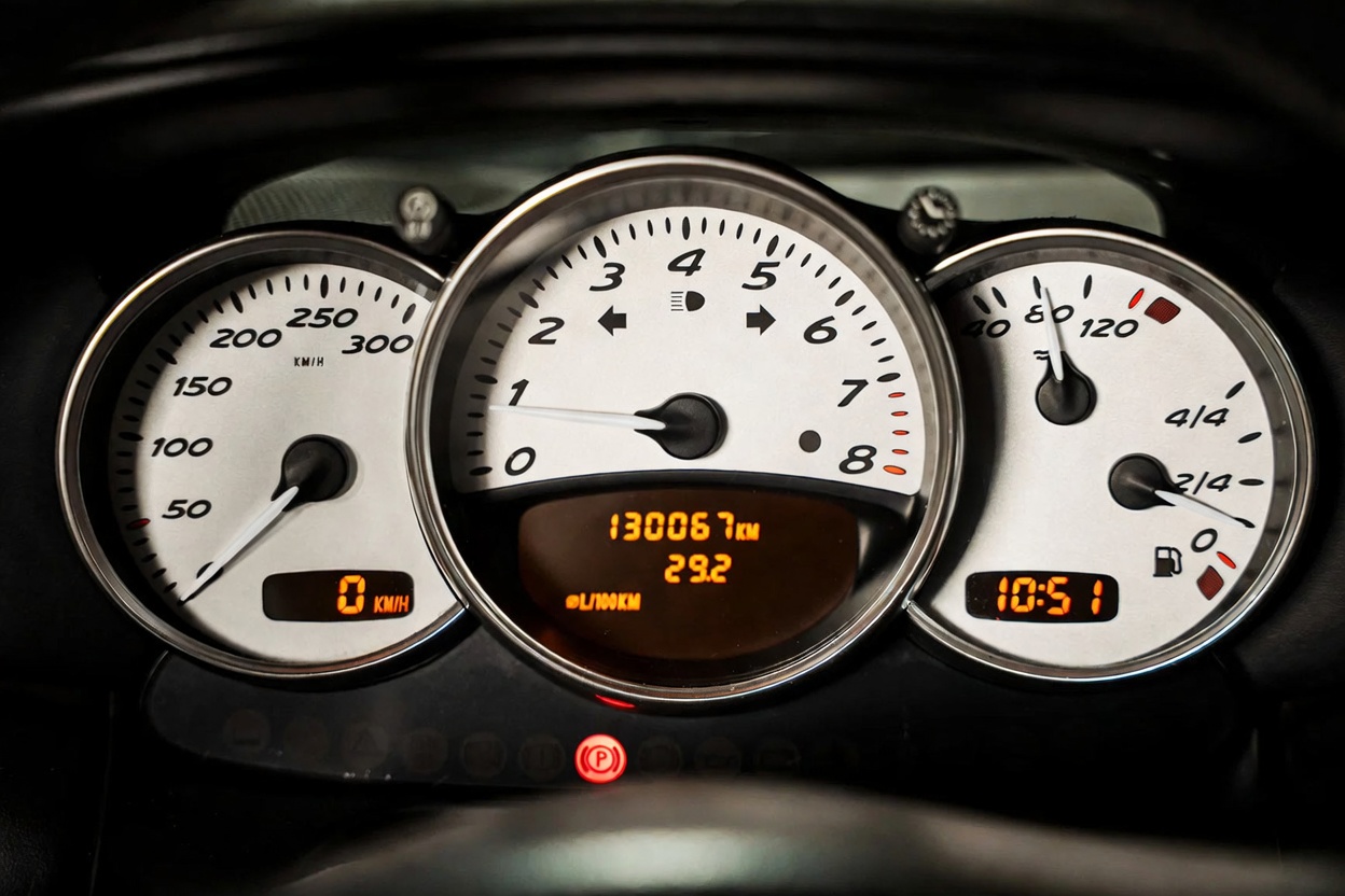 Porsche 986 bosxter instrument cluster gauge faces - white - oem font