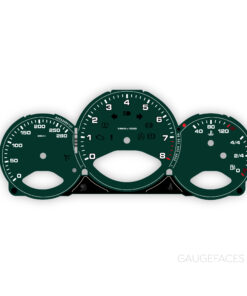 Porsche 981 Boxster / Cayman 2.7L Gauge Faces – OPTIONS – British Racing Green