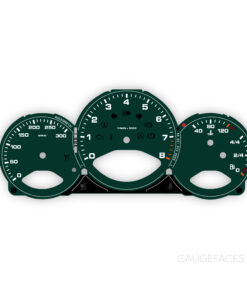 For Porsche 981 Cayman S: Gauge Faces - OPTIONS - British Racing Green