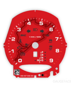 Porsche 911 991.1 / 981 Gauge Face Tachometer - Nürburgring Edition – OPTIONS – Guards Red