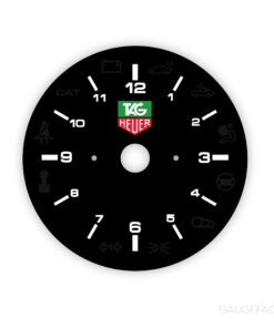 Porsche 993 / 964 / 965 Gauge Face Clock - Tag Heuer - Black (Invisible Icons)