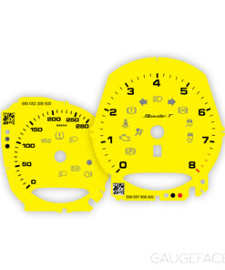 For Porsche 718 Boxster T 2.0: Gauge Faces - OPTION - Racing Yellow