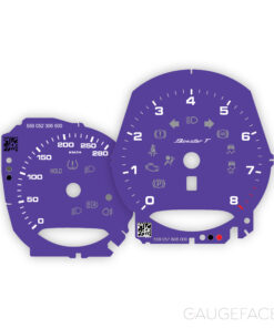 For Porsche 718 Boxster T 2.0: Gauge Faces - OPTION - Ultraviolet