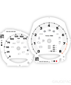 For Porsche Macan: Gauge Faces Set - OPTIONS - White