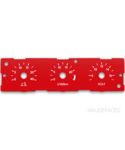 Hyundai Tiburon Coupe 2 FL - Replacement additional indicators fuel, turbo, oil, torque – Red