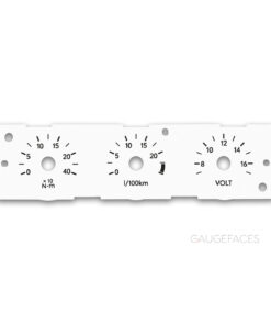 Hyundai Tiburon Coupe 2 FL - Replacement additional indicators fuel, turbo, oil, torque – White