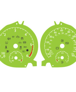 For Volkswagen Golf Mk7 /  VW Tiguan / T-Roc and Passat - Diesel - Gauge Face – 260 km/h - 160 MPH – Green