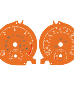 For Volkswagen Golf Mk7 /  VW Tiguan / T-Roc and Passat - Diesel - Gauge Face – 260 km/h - 160 MPH – Orange