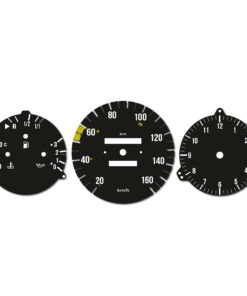 Mercedes-Benz W123 (1975—1986) Gauge Faces – 160 km/h - Black