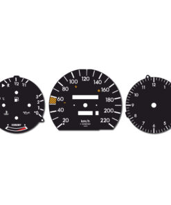 Mercedes-Benz W201 (1982—1993) Gauge Faces – 220 km/h – Black
