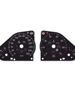 Mercedes-Benz W203 (2000—2007) Gauge Faces – 260 km/h – Black