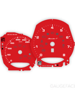 For Porsche 718 Boxster T 2.0: Gauge Faces - OPTION - Guards Red