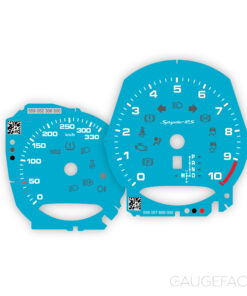 For Porsche 718 Spyder RS: Gauge Faces – OPTIONS - Miami Blue