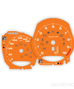 For Porsche 718 Spyder RS: Gauge Faces – OPTIONS - Orange