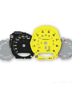 Collaboration Product: For Porsche 911 991.1: Gauge Faces – US – PDK – Yellow / Black