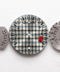 B2B: Metal Base: For Porsche 911 930 Turbo: Gauge Faces Set – Custom Design – Tartan Pattern