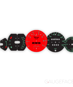 B2B: For Porsche 911 930 Turbo: Gauge Faces Set – Custom Design – RWB Logotype