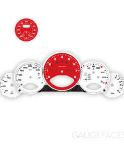 Custom Order: For Porsche 911 997 (Gen 2): Gauge Faces – PDK – EU – White with Guards Red Tachometer / Sport Chrono