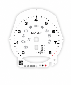 Сustom Order: For Porsche (981 / 718) Boxster & Cayman GTS: Tachometer – White – EU –  Custom Logotype