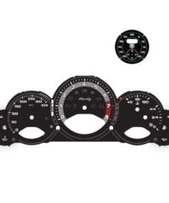 Custom Order: For Porsche 911 997 (Gen 2): Gauge Faces – EU – PDK – Black / Sport Chrono