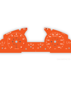 Custom Order: For Porsche 955 / 957 Cayenne Bas: Gauge Face – Lava Orange – Custom Logotype
