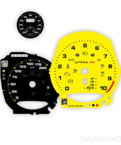 Additional Payment: Porsche 718 GT4RS MR Gauge Faces - Yellow / Black
