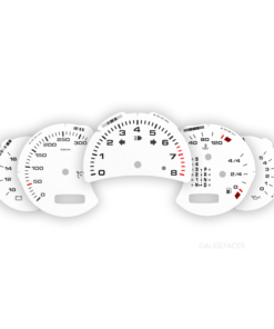 For Porsche 911 996 Turbo: Gauge Faces Set – EU – AT – White