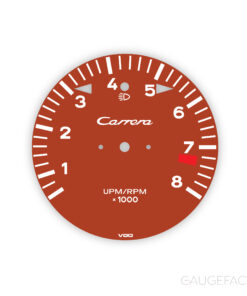 Custom Order: Porsche Carrera Targa 2.7 (1975) Gauge Face Tachometer - Terracotta