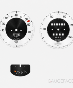 Custom Order: Metal Base: For Porsche 914: Gauge Faces Set – Tag Heuer Edition – US